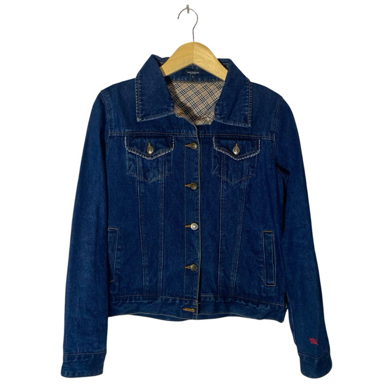 Burberry London Jeans jacket Blue Novacheck Authentic Original