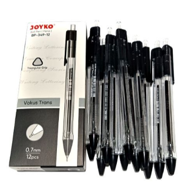 

(12pcs) Pulpen Pena Joyko Vocus Trans BP 349 / Pen Transparan 0.7mm