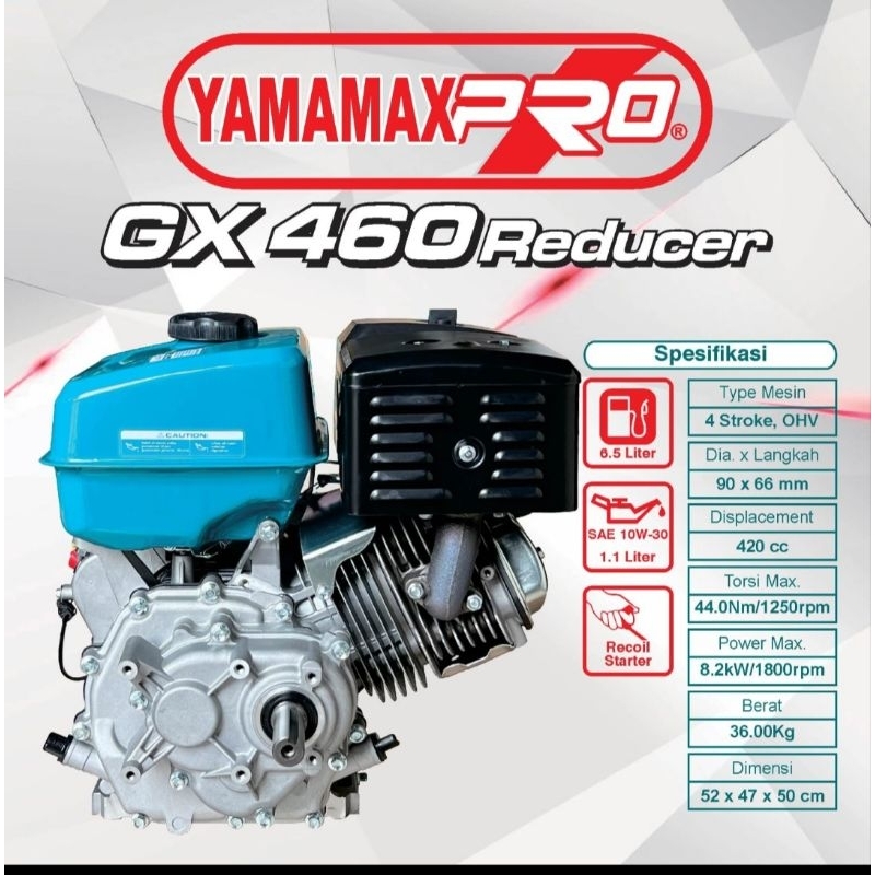 Mesin bensin penggerak serbaguna Yamamax Pro GX460 18 hp 18 pk putaran lambat