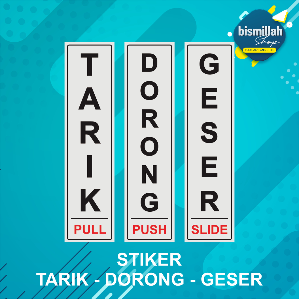 

Stiker Pintu Tarik Dorong Geser