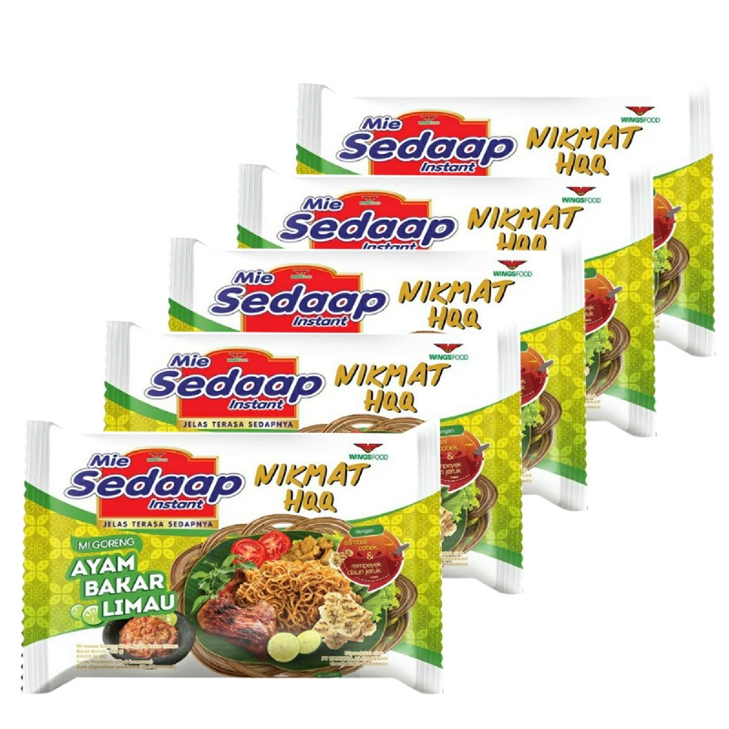 

mie sedaap goreng ayam bakar limau 5 pcs x 86 gram