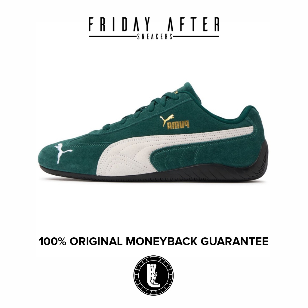 Sepatu Sneakers Pria Wanita Puma Speedcat OG Dark Myrtle White Green Original Resmi