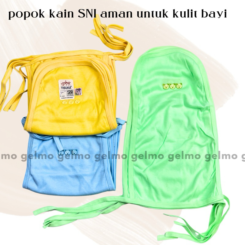 popok bayi baby baru lahir new born kain tali ikat cuci ulang katun warna polos lembut underpad alas
