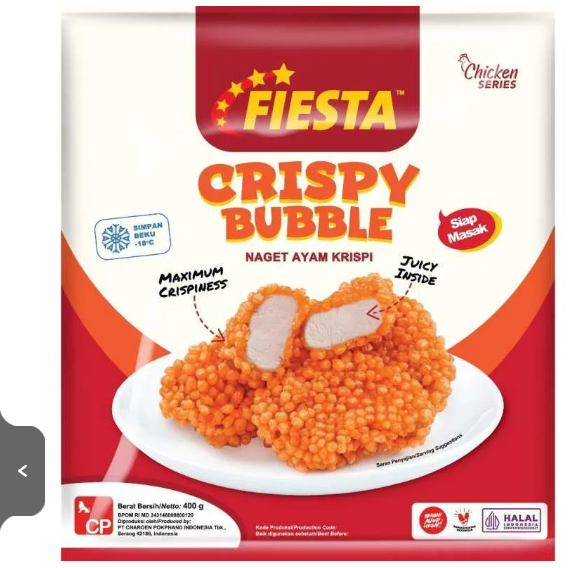 

fiesta nugget crispy bubble 400gr (kemasan baru)