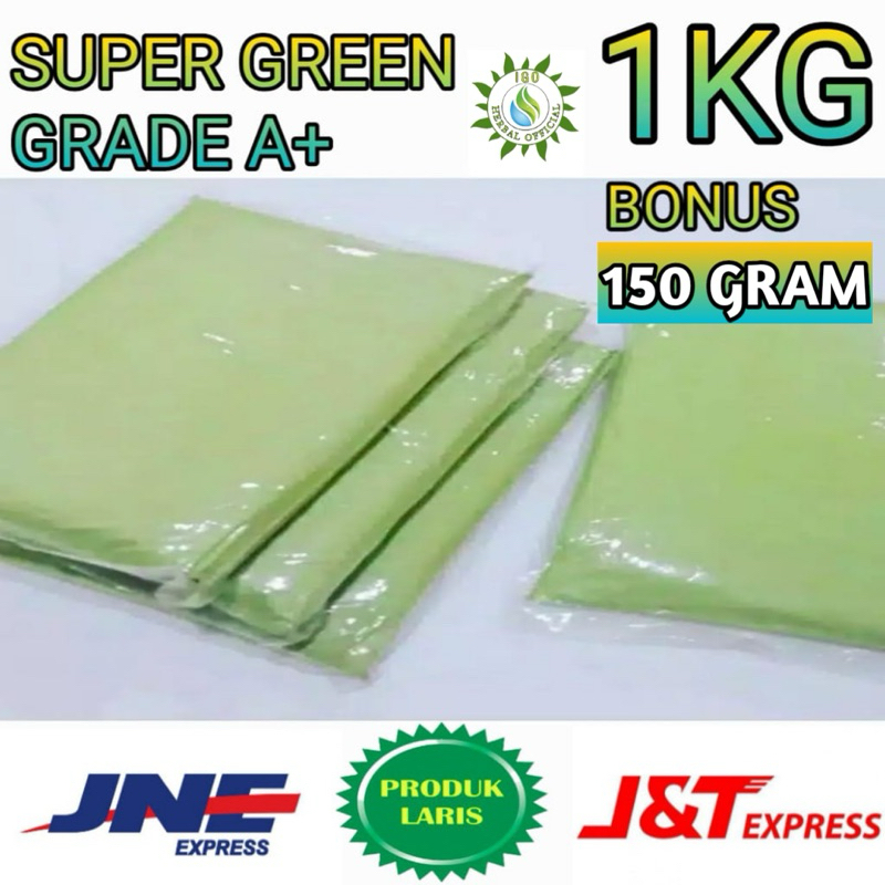 

MITRA HERBAL BUBUK HIJAU DAUN PURLI ASLI KALIMANTAN 1KG BONUS 150GRAM