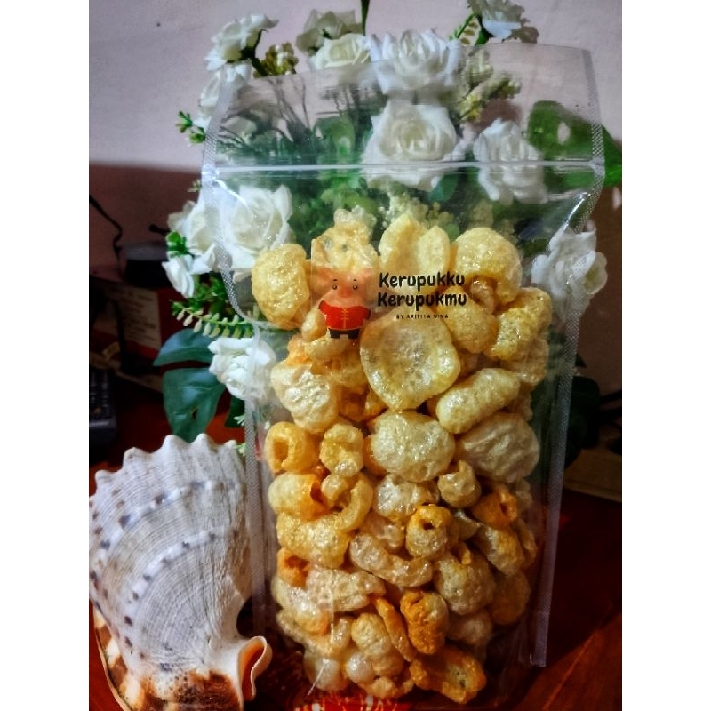 

rambak kulit babi - 100% haram tinggal makan - asli handmade by kerupukku kerupukmu