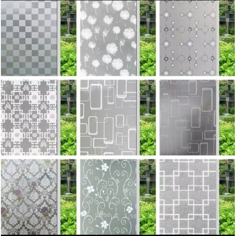 WALLPAPER STICKER KACA ‼️ STICKER BURAM MOTIF ‼️ STICKER NON TRANSPARAN