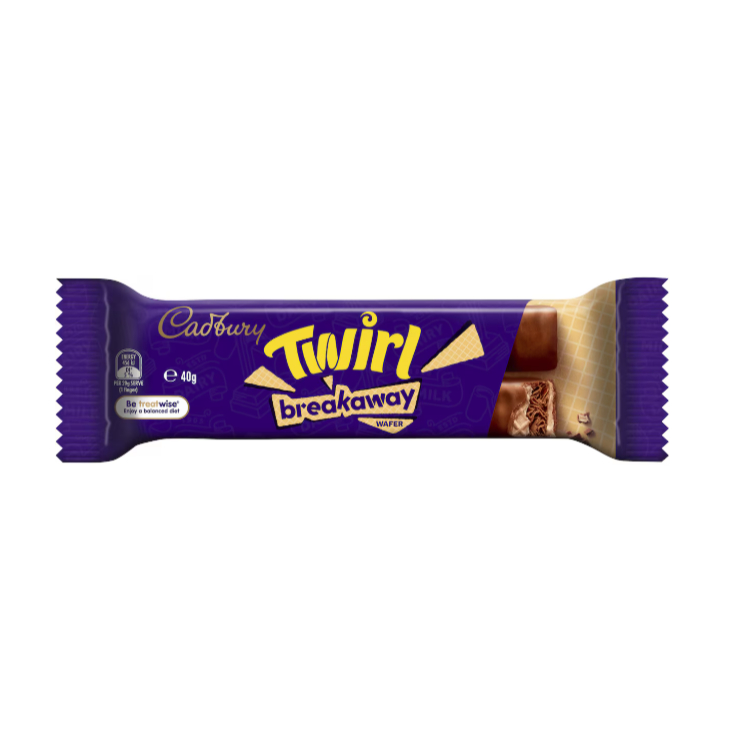 

Cadbury Twirl Breakaway Wafer Milk Chocolate Bar 40g