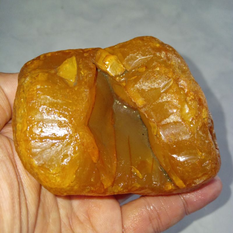 Original Batu Bacan Obi Kuning Golden Bentuk Unik