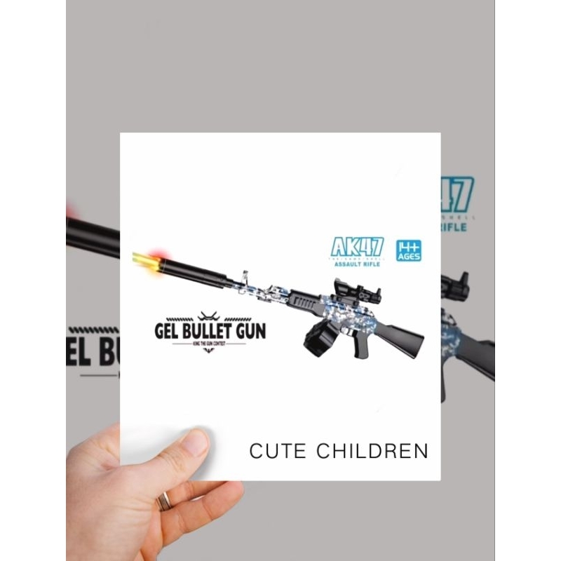 Mainan Anak Tembakan WGB WATER GELL BLASTER ELECTRIC AK47 - Ada Lampu Led