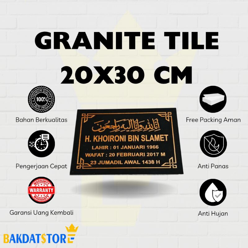 PAPAN NAMA NISAN 20X30