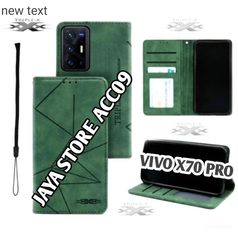 CASE VIVO X80/X80 PRO/X70 PRO/X60/X50 PRO/X50 FLIP COVER SARUNG CASE DOMPET MAGNET TRIPLE X