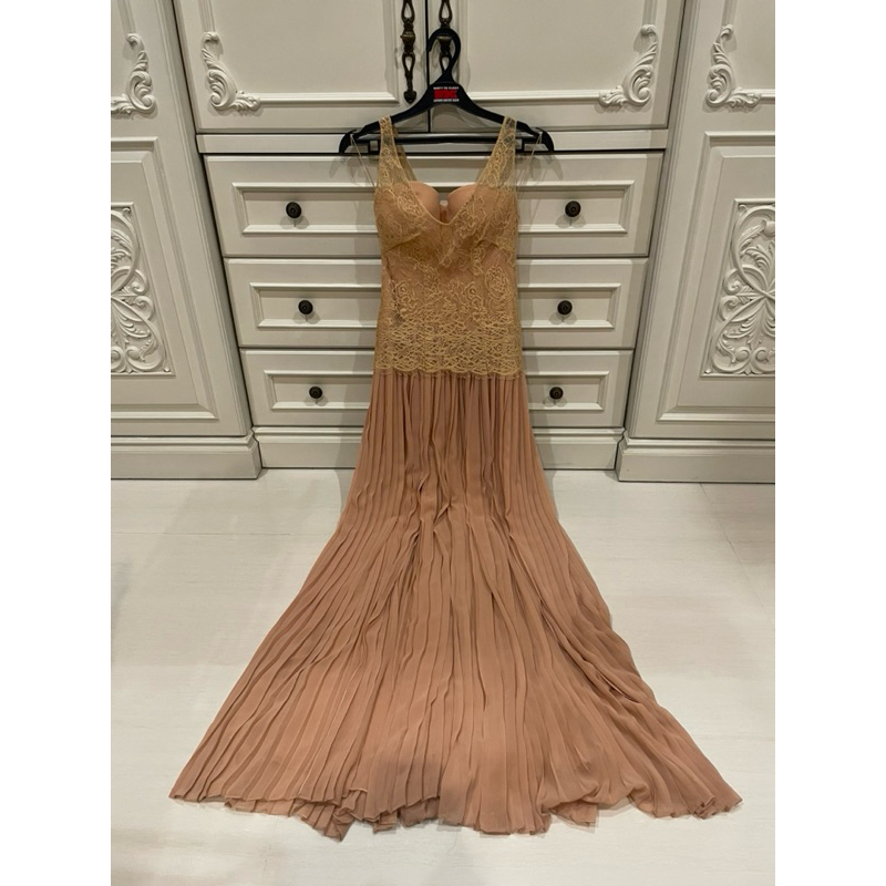 Dress Brokat Mustard