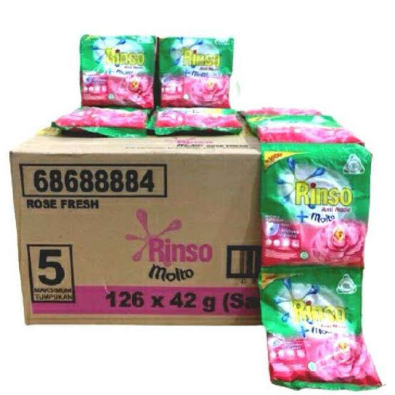 RINSO BUBUK MOLTO ROSE 46GR DUS ( 126 SACHET )