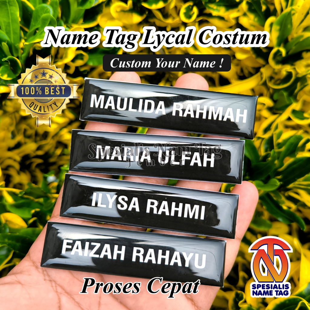 

HARGA SATUAN Name Tag Papan Nama Nama Dada Mewah Akrilik Resin Magnet