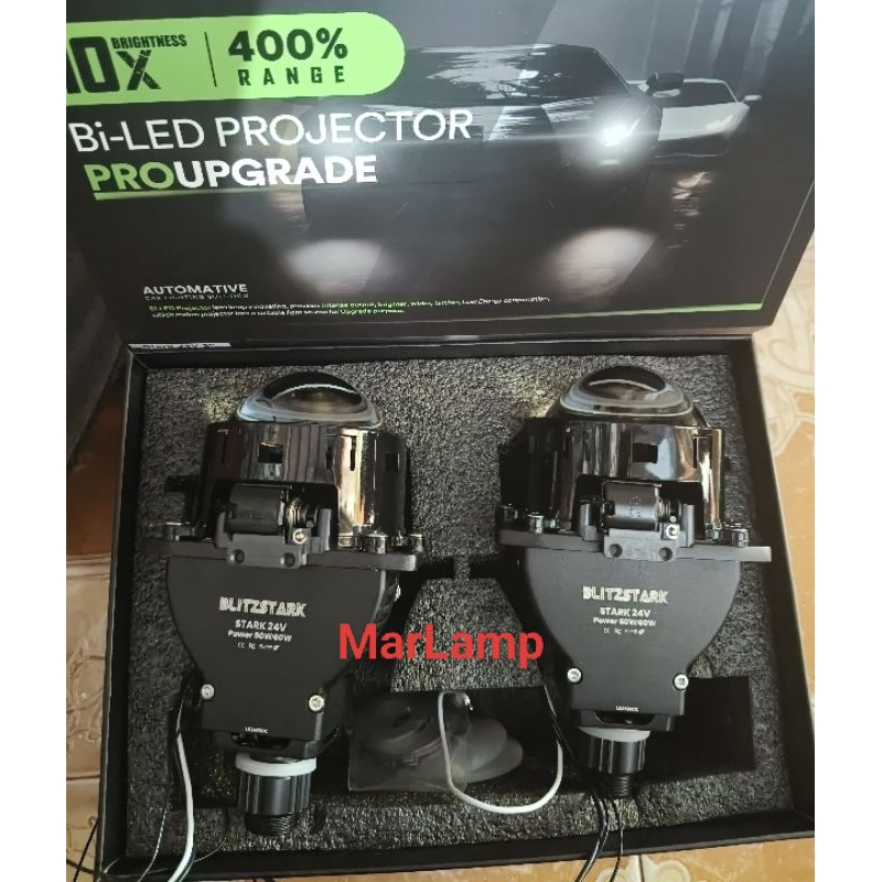 Lampu BiLED Stark 3inch 24Volt 1sett (2lampu) Free Demon