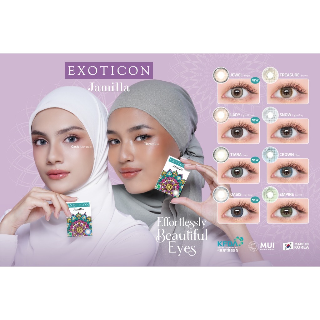 JAMILLA MINUS -0.50 SD -2.75 SOFTLENS JAMILLA / JAMILLA DIA.14.50MM / WATER 42% / ARIBIAN LOOK BY X2