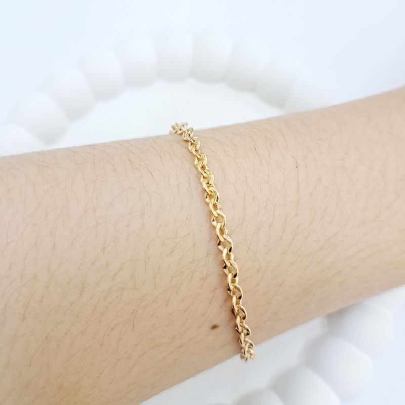 Dewi Ponorogo GELANG VENSI VARIASI EmasAsli Kadar 8K/375% YellowGold