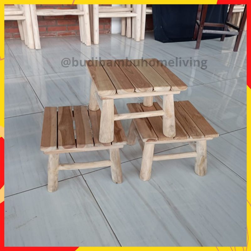 Dingklik Kayu Jati Kursi Pendek Kursi Nyuci Kursi Unik Kursi Pendek Kursi Kayu Jati