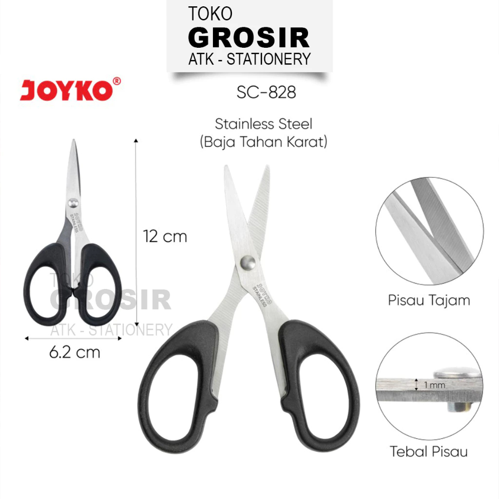

(LIVE) SCISSORS JOYKO SC-828 KECIL ALAT PEMOTONG KERTAS / GUNTING