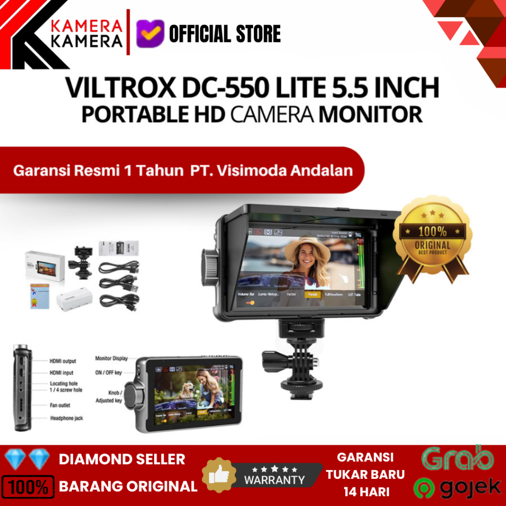 Monitor Viltrox DC-550 LITE 5.5'' Portable HD Camera Monitor