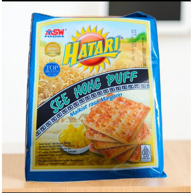 

(COD) HATARI Biskuit / ASW FOOD / See Hong Puff Margarine 245 gram