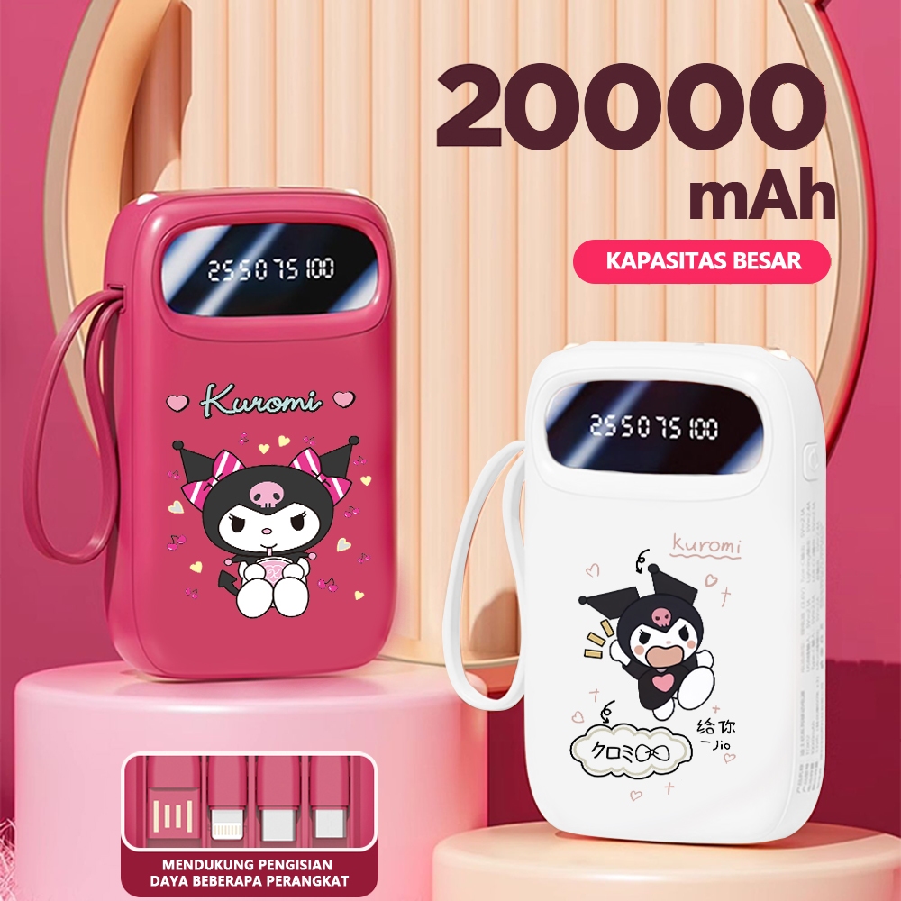 Mini size cartoon character Powerbank Portable 20000 mAh with 4 usb fast charging Dual Input Port Ty