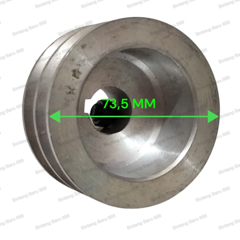 pully A2 x 2,8 in as 20mm pully 2 lajur pully allumunium