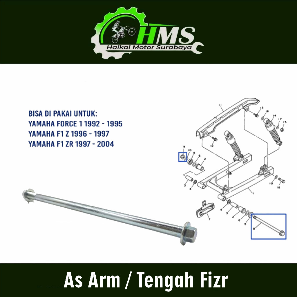 As Arm / Tengah Fizr - As Swing Arem Fork Forek Garpu Tengah Center Yamaha Fiz F1zr F1ZR Force 1