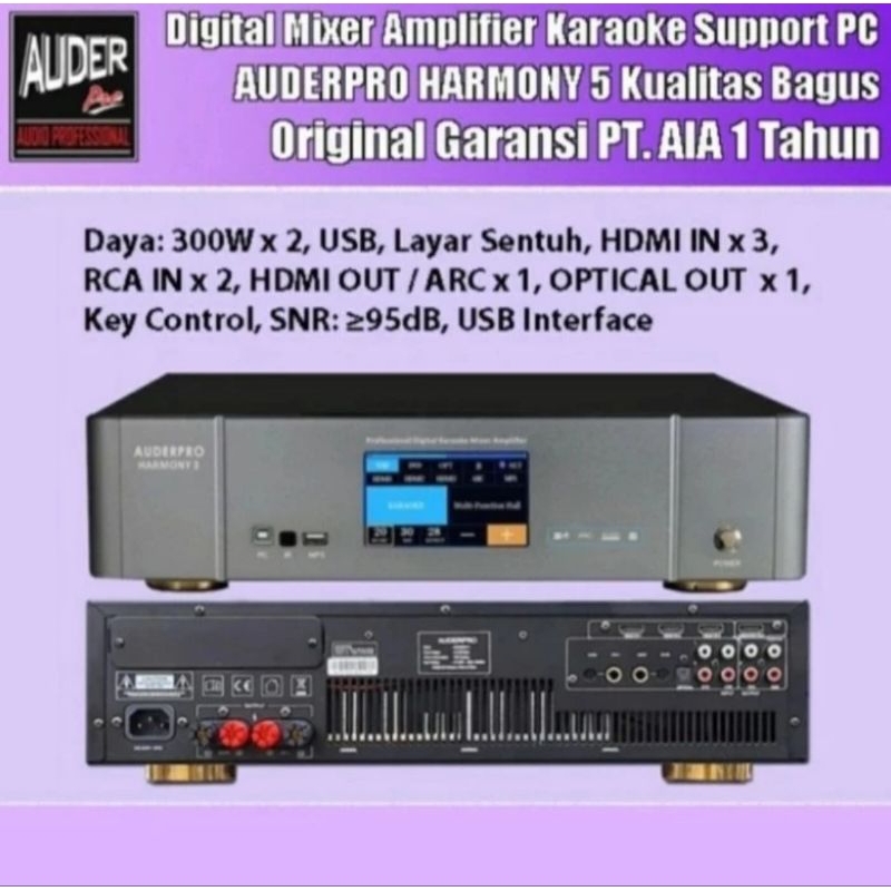 amplifier power mixer karaoke auderpro harmony 8 bluetooth