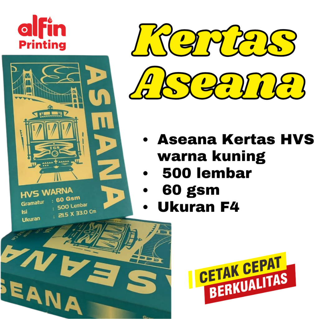 

Aseana Kertas HVS Warna Hijau 500 Lembar 60 gsm
