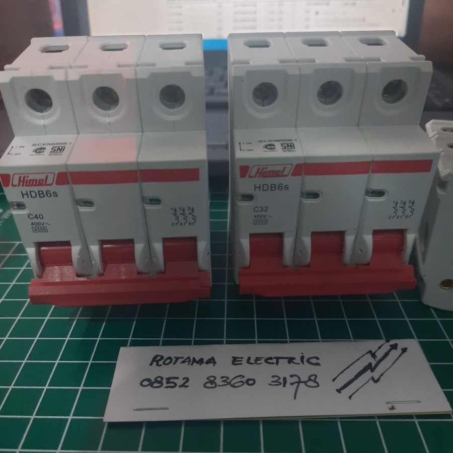 MCB 3Pole 40A MCB 3P 32A MCB 3Pole 25A MCB 3P 20A MCB 3P 16A MCB 3P 10A 4,5kA