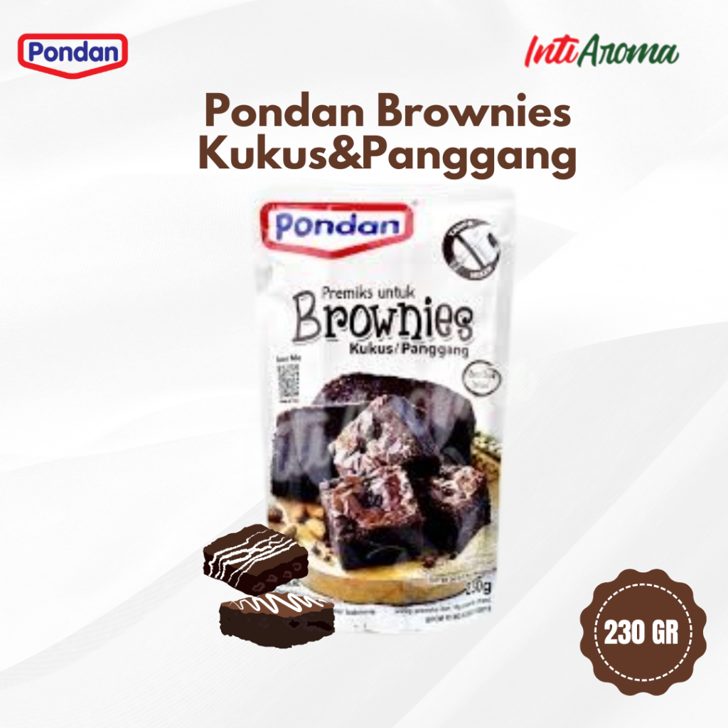 

Pondan brownies kukus dan panggang kemasan pouch