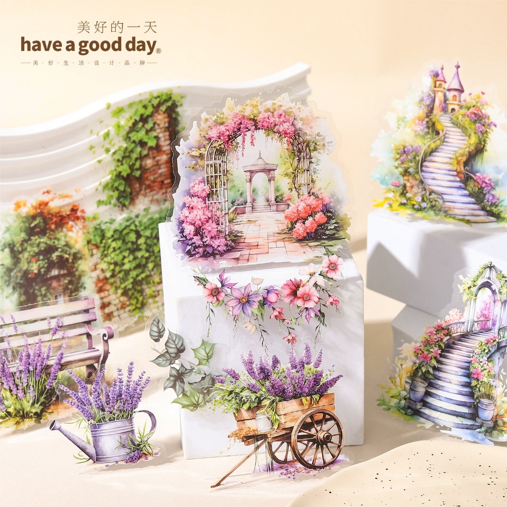 

[Artopia] 30pcs Sticker Corner of The Garden CTG PET Rumah Bunga Flower Home Book Buku Sepeda Tangga Taman Stiker