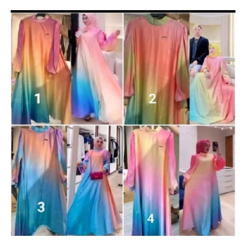 SHELLASAUKIA GAMIS SILK PELANGI PREMIUM