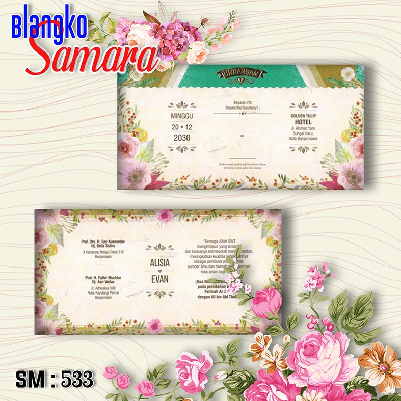 Undangan Pernikahan Blangko SAMARA 533 | vistaundangan
