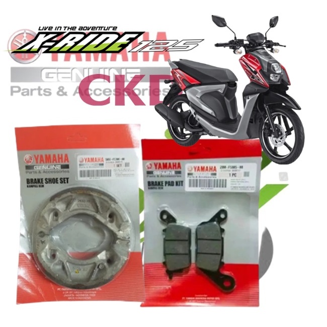 dispad kampas rem cakram depan + Belakang Tromol X-ride 115  X ride 125