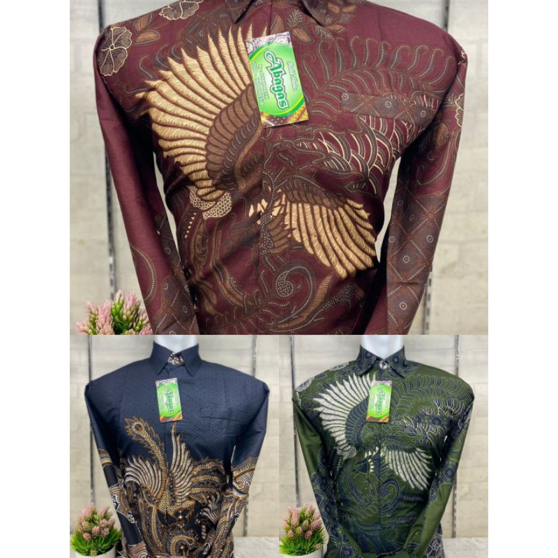 kemeja batik pria full furing Hero jahitan SOM hijau Wardah