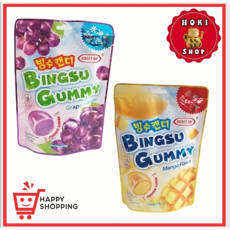 

Sweet Me Bingsu Gummy Permen Lunak 108gr Halal / Bingsu Gummy Mango / Bingsu Gummy Grape