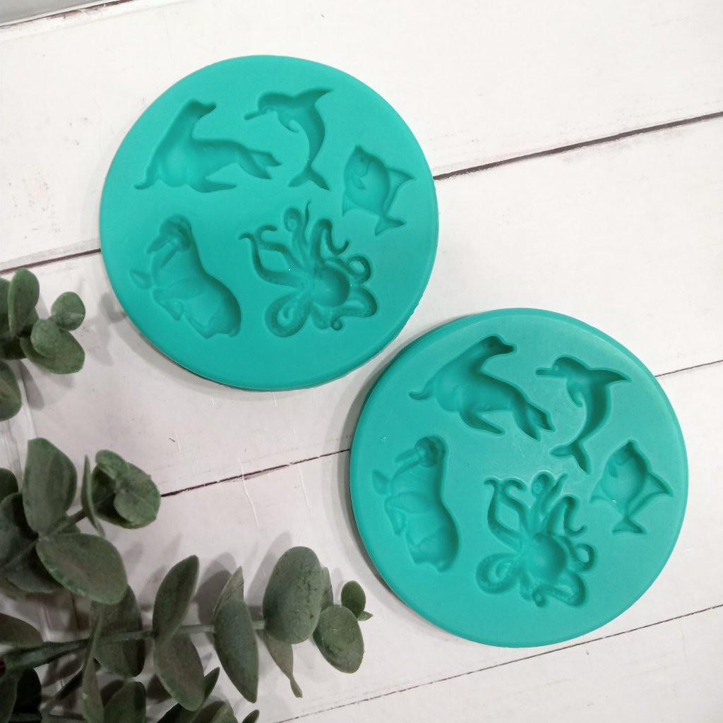 Cetakan Silikon Fondant Gumpaste Clay Cumi Ikan Anjing Laut