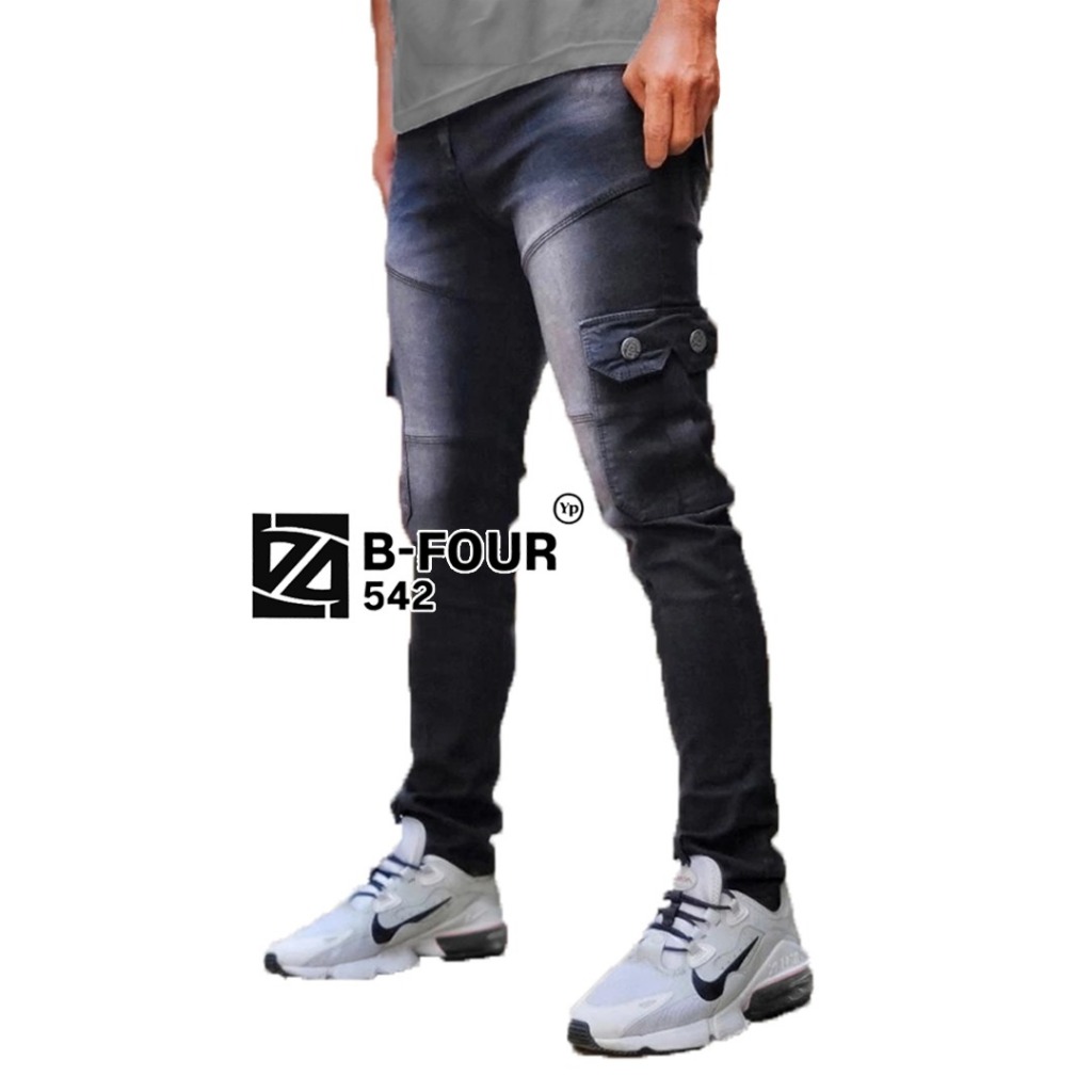 EFYP-Celana Jeans Cargo Bikers Denim Pria /Celana Jeans Pria / Celana Jeans Cargo Panjang / Celana C