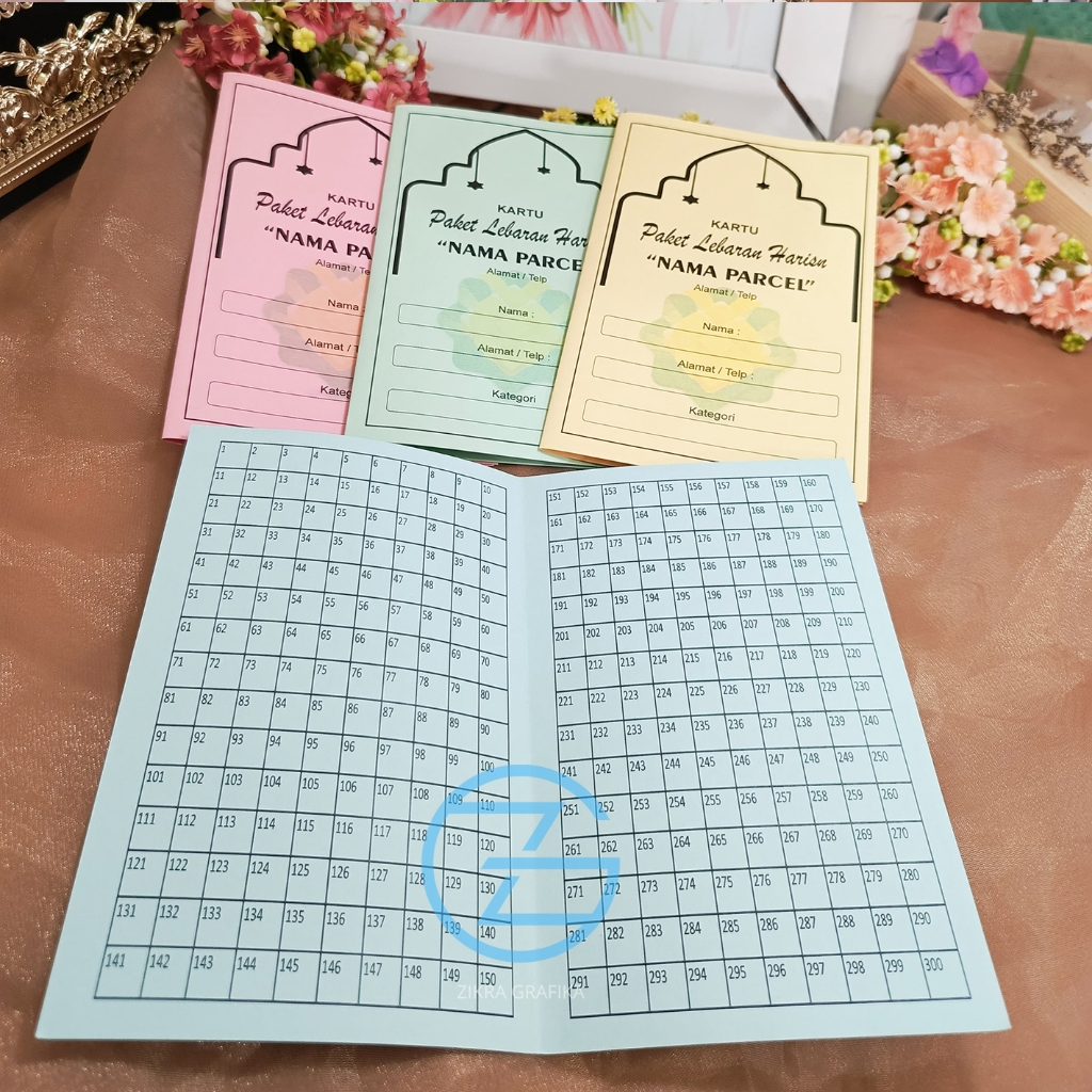

Kartu Paket Lebaran Harian isi 10Pcs Custom Nama Parcel/Jumlah hari Paket lebaran Murah