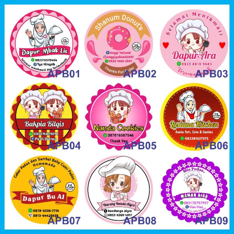 

Cetak sticker Stiker label makanan murah per lembar A4