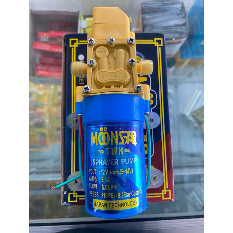 Pompa air 12 volt 110 Psi 6 LPM Soket-soket Monstar