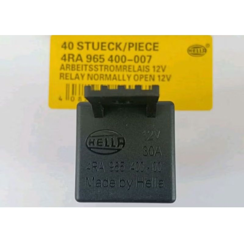 RB RELAY HELLA KAKI 4 12V 30A - RELAY KLAKSON HELLA - RELAY LAMPU HELLA