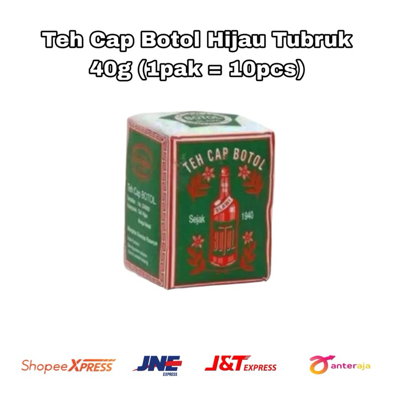 

Teh Cap Botol Hijau Tubruk 40g per pcs