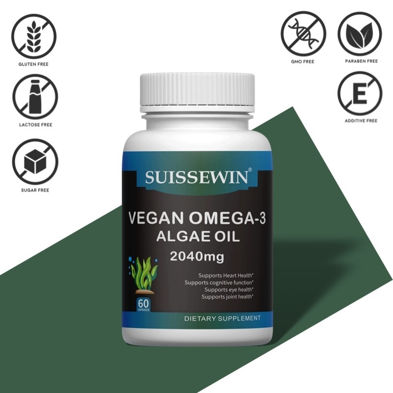 Minyak Alga Omega-3 Vegan - DHA Tinggi untuk Ibu Hamil dan Anak-Anak