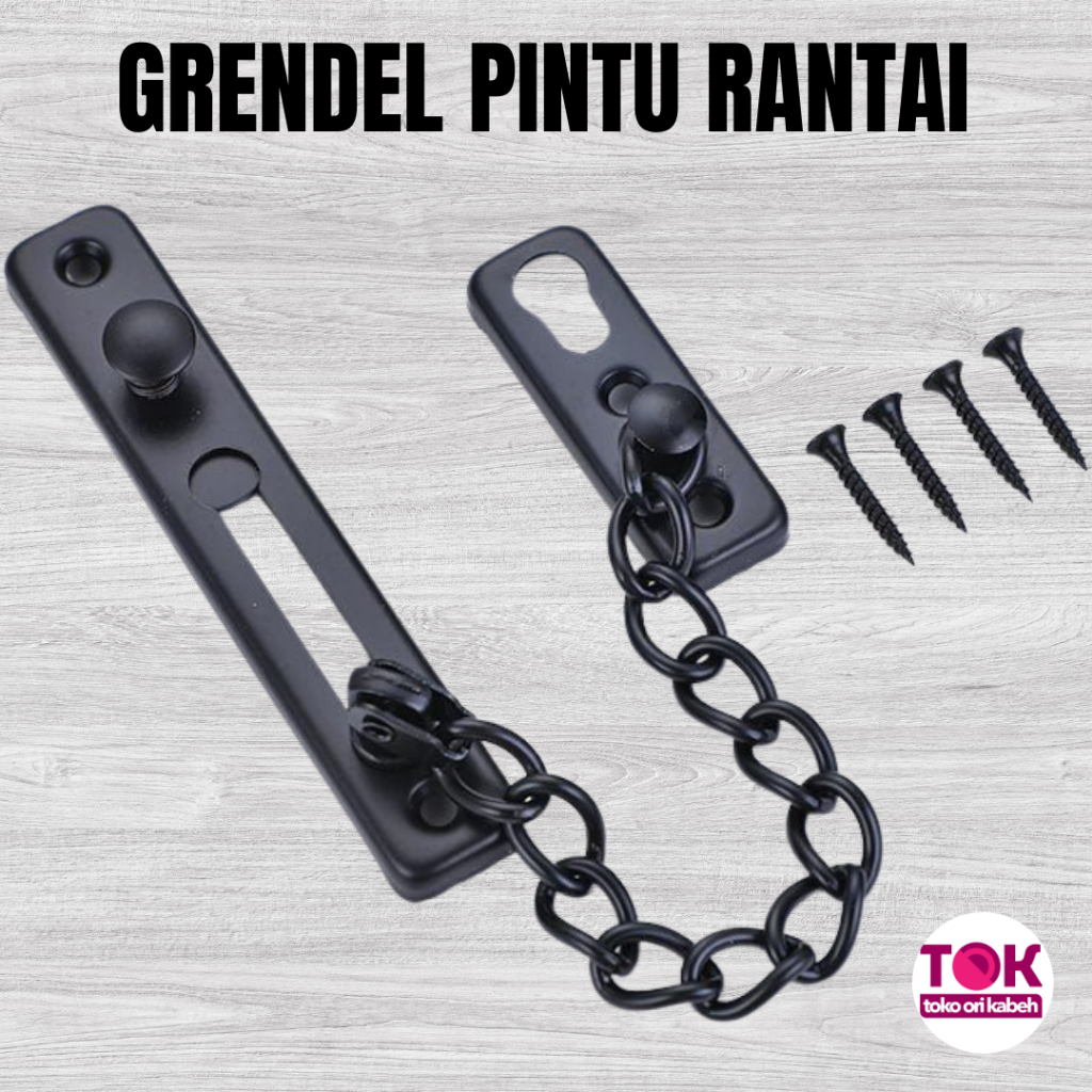 Grendel Rantai Pintu Stainless Selot Pintu Rumah Rantai Anti Maling Grendel Rantai Jendela