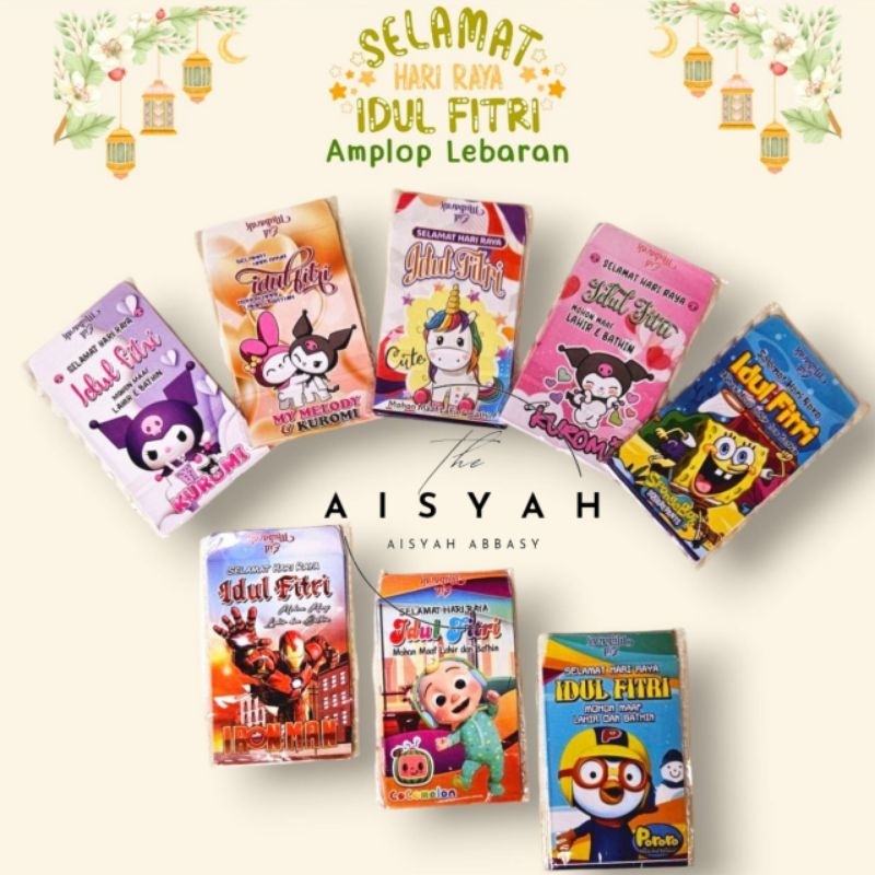 

Amplop lebaran Angpau lebaran karakter kartun DF serie A isi 10 lembar