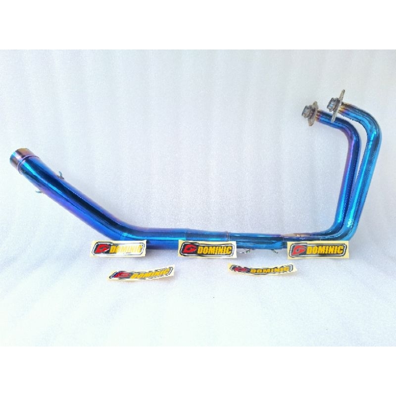 Header bending ninja 250 karbu full blue / header bending ninja 250 fi fullblue / leher bending ninj